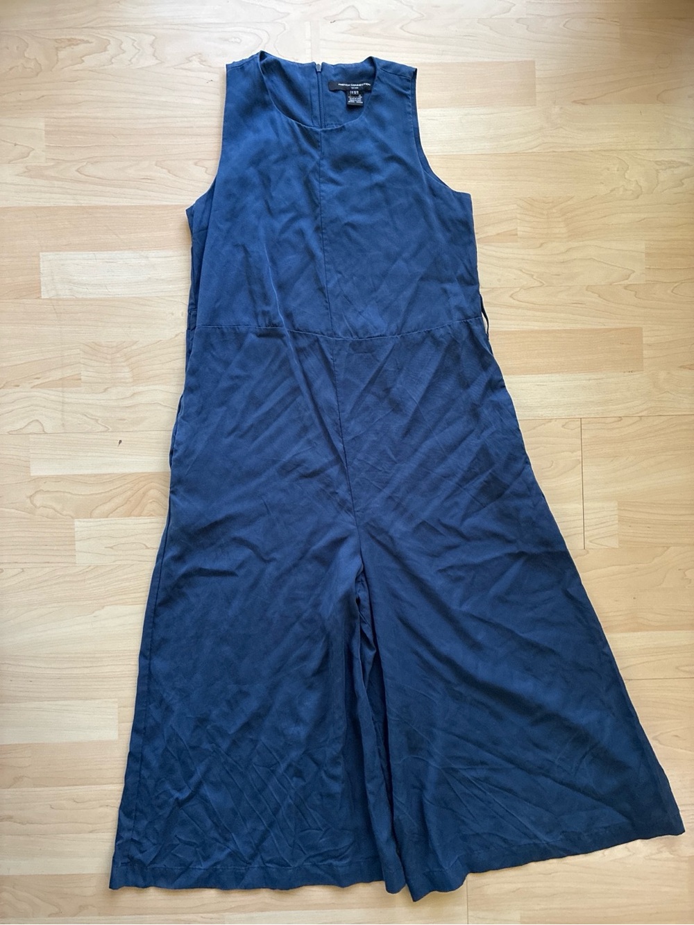 French Connection Navy Sleeveless Wide-Leg Jumpsuit